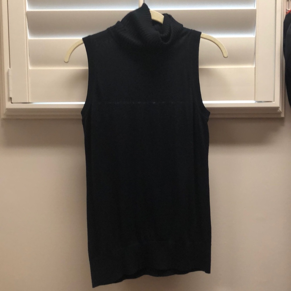 Turtleneck Tank -Navy Blue